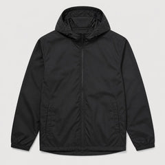 Blank black windbreaker jacket