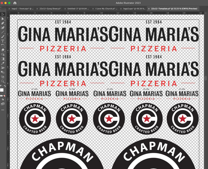 Artwork Services - Create a Gang Sheet