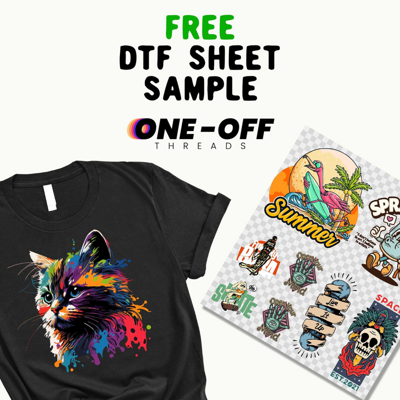 Free DTF transfer sample pack