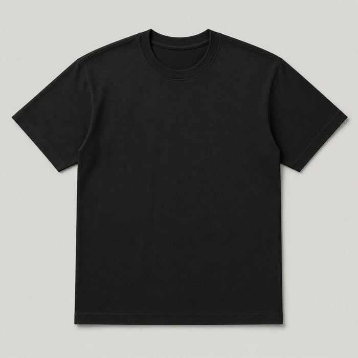 Blank black cotton t-shirt