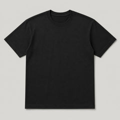 Blank black cotton t-shirt
