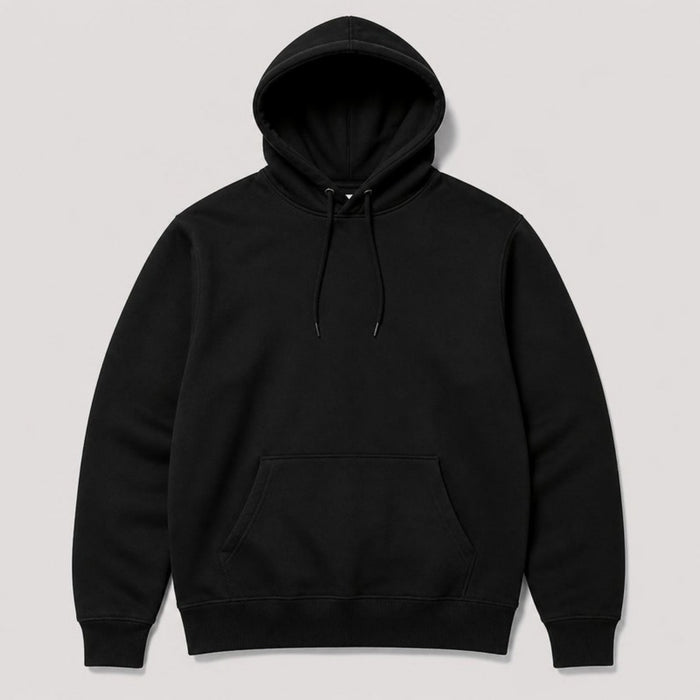 Blank black pullover hoodie