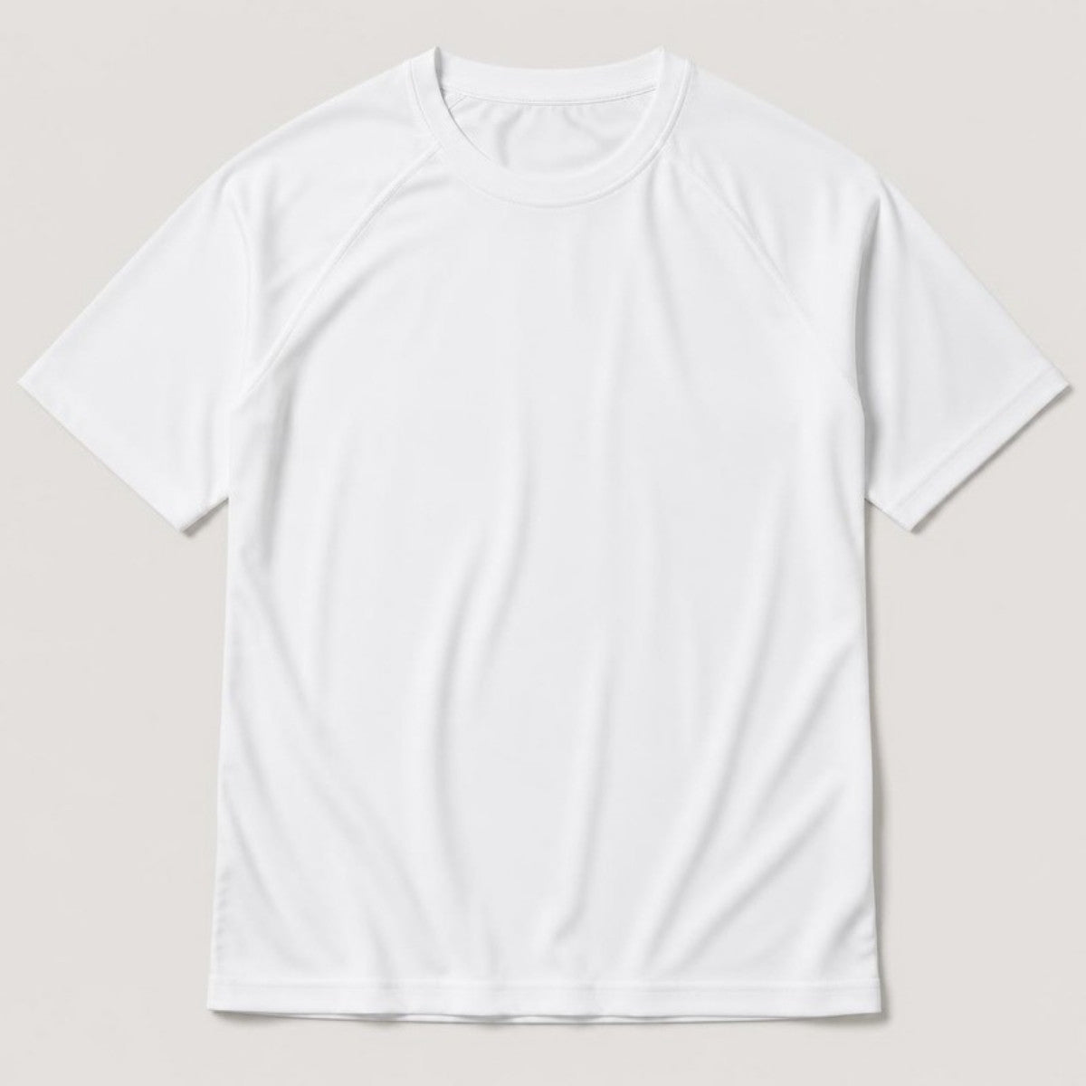 Blank white polyester performance t-shirt