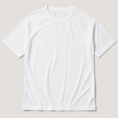 Blank white polyester performance t-shirt