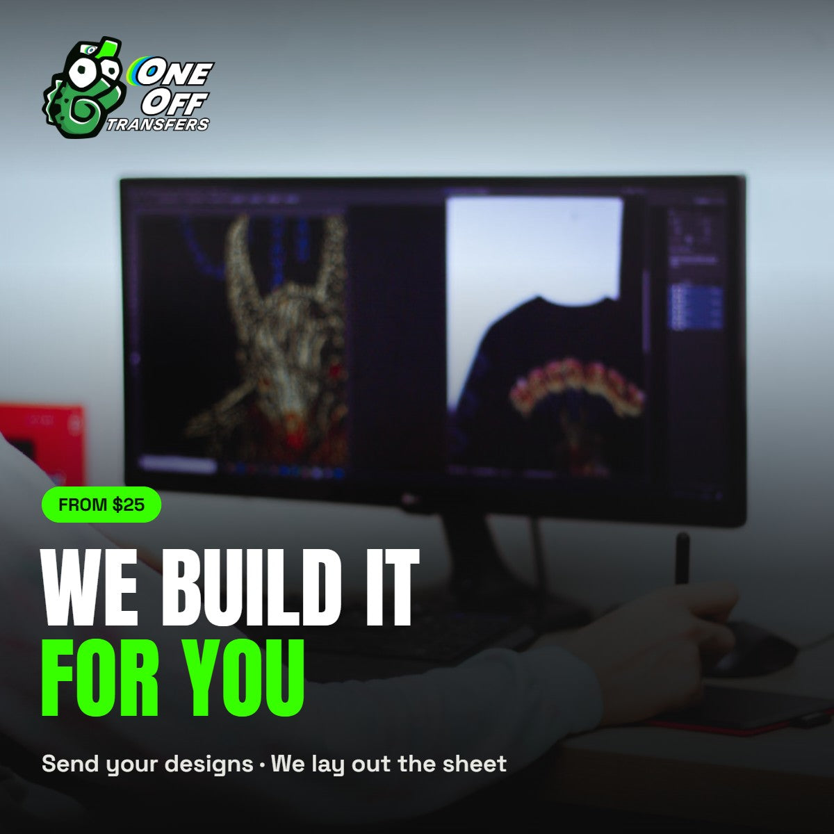 Artwork service: we build your gang sheet for you