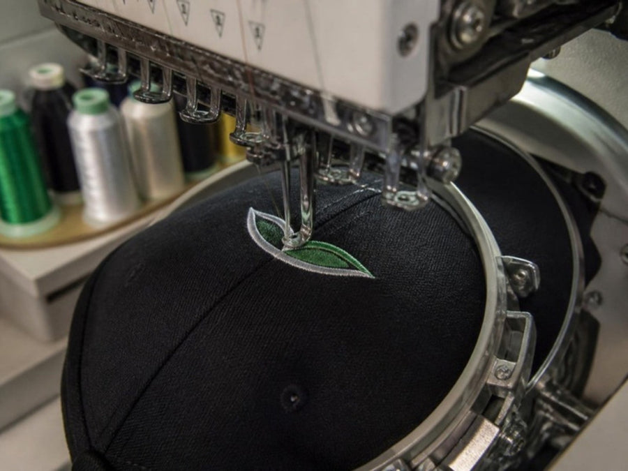 Custom embroidery on a cap